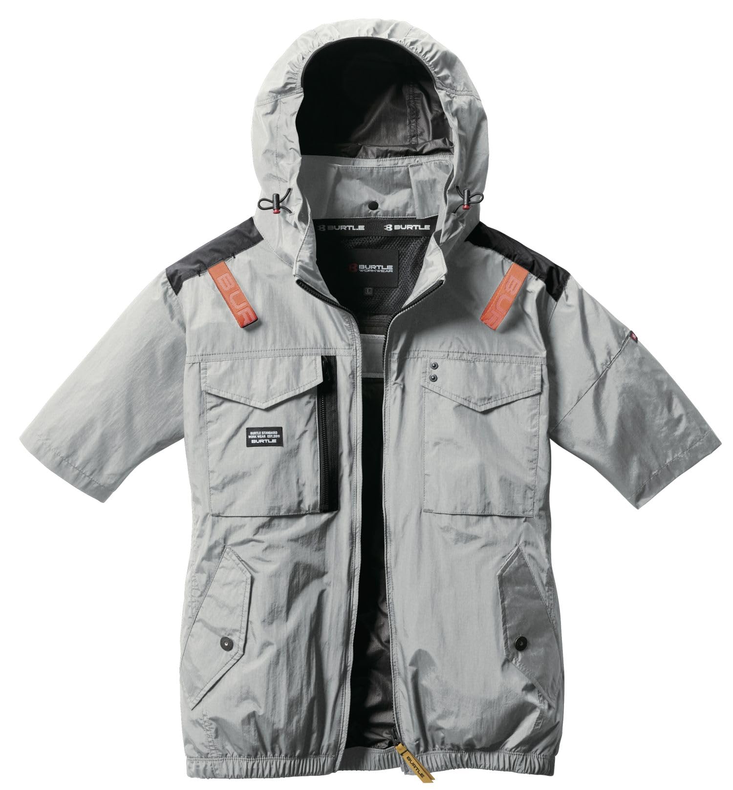 BURTLE バートル 春夏用 エアークラフトタクティカル半袖ブルゾン(ユニセックス) アッシュグレー AC1156 60 L