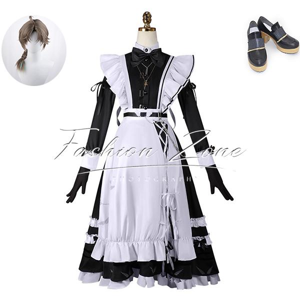 【品質良い 大好評中】迅速な出荷にじさんじ Vtuber Kanae 叶かなえ メイド服 コスプレ衣装 ウィッグ 靴 コスチューム 演出服 アニメ ゲーム ハロウィン変装
