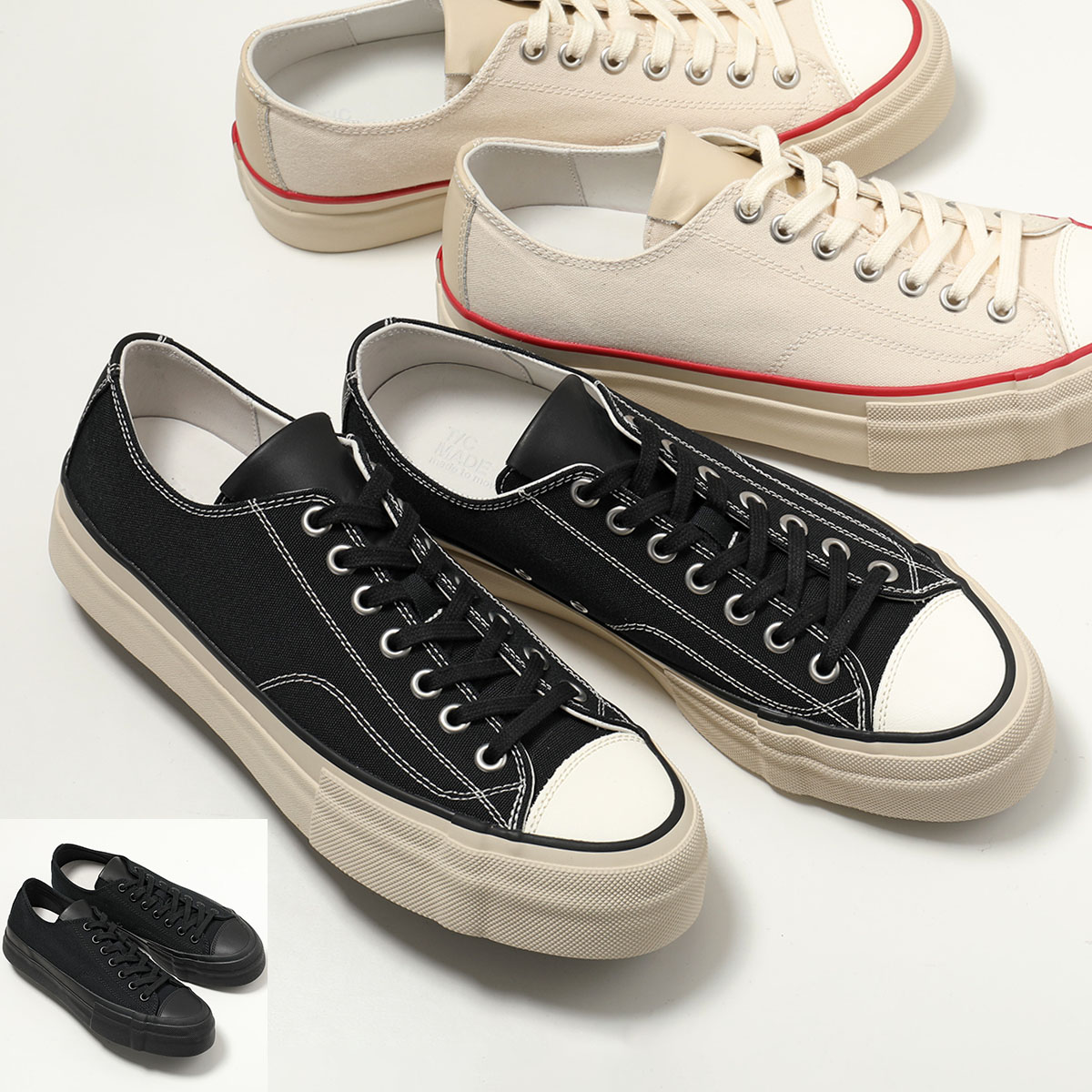 T/C MADE ティーシーメイド スニーカー TM005 メンズ ローカット キャンバス地 厚底 プラットフォーム シューズ 靴 カラー3色 17,510円