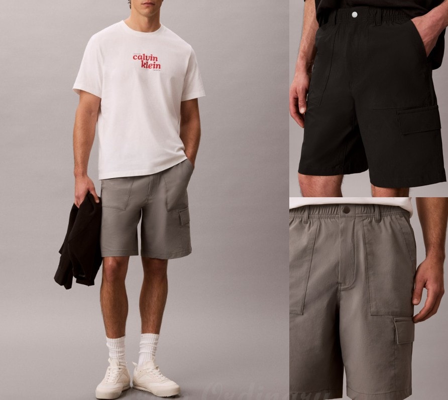 Tech Nylon Relaxed Utility Shorts (4RG606G)