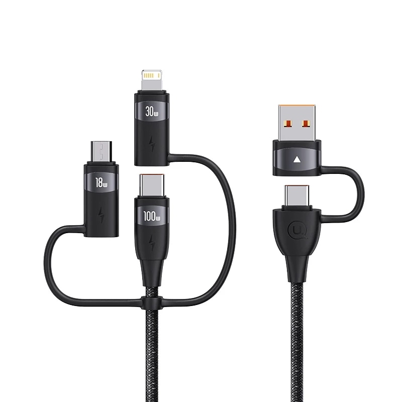 携帯電話充電器,USAMS-USBタイプCケーブル,iPhone, U85,Huawei, Xiaomi, Samsung,電話,14 pro max,13, 12,pd,100w, Black 2m