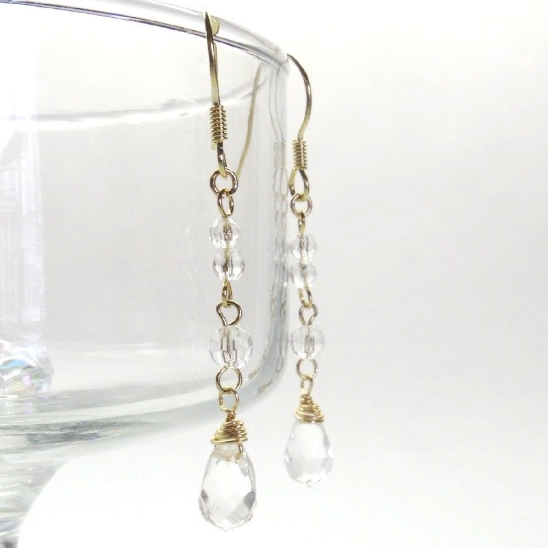 APOLLON ベーシックこそ最強 クリスタルのシンプルピアス