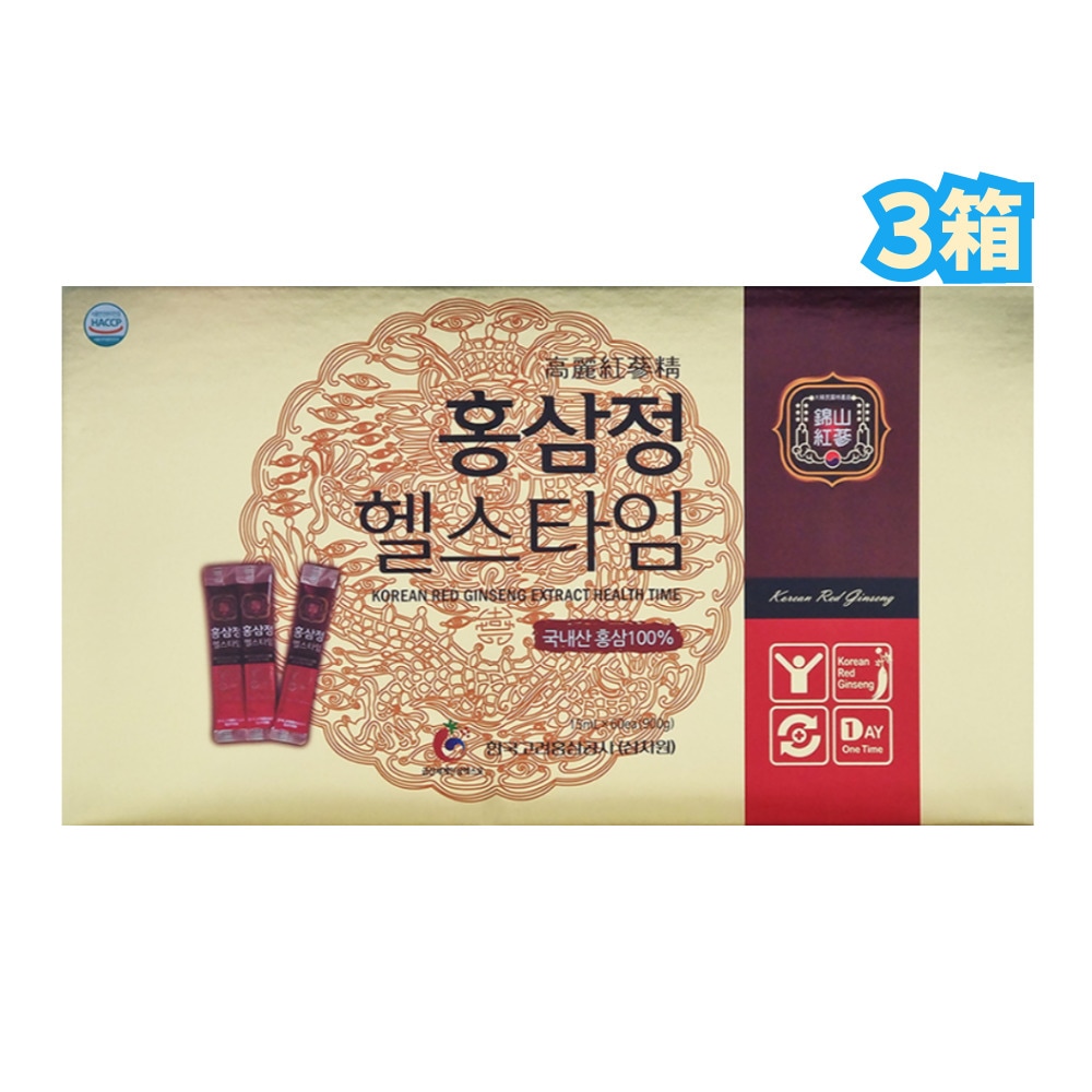 高麗人参紅参精ヘルスタイル15ml×60包 3箱/紅参濃縮液30%/プレゼント