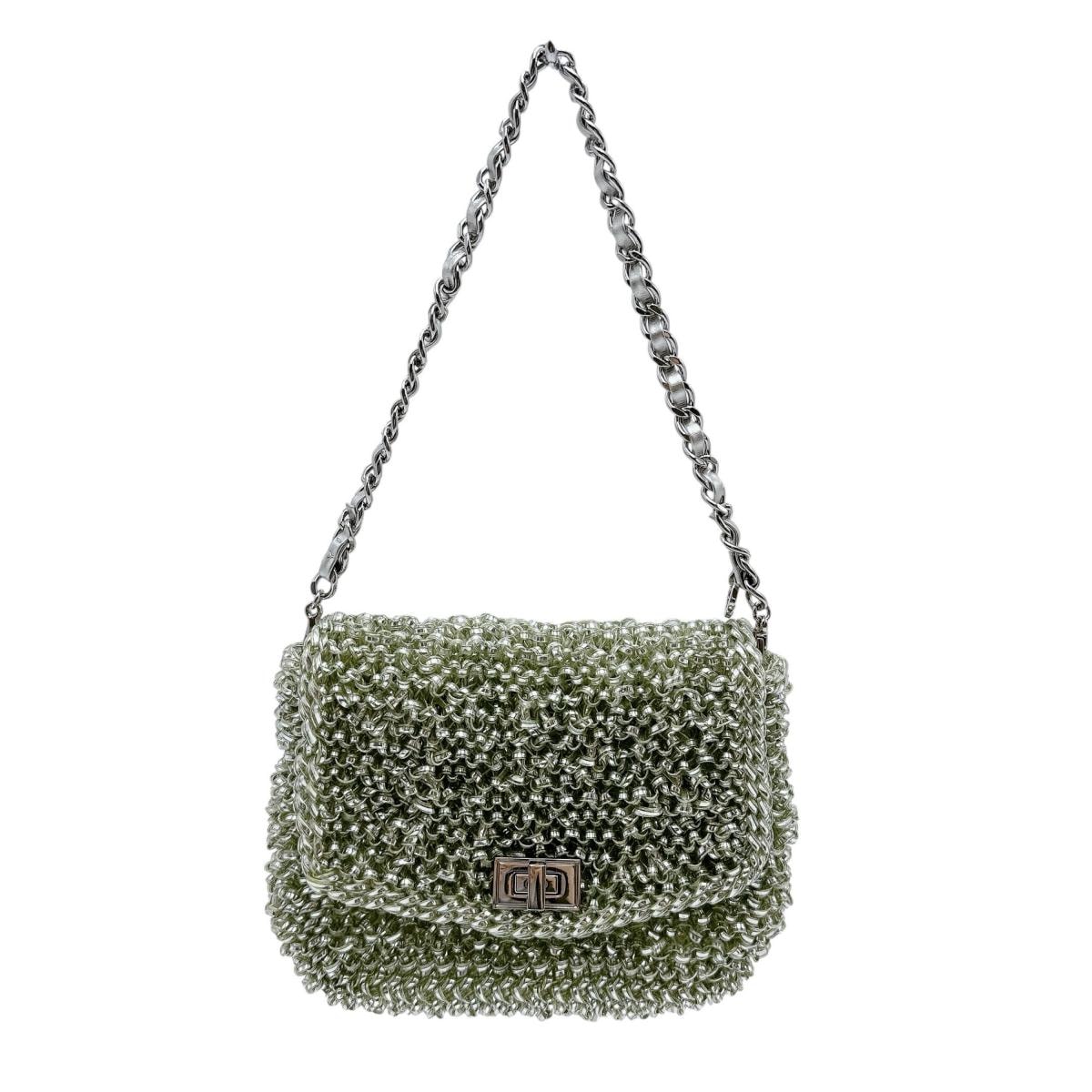 ワイヤーバッグ 結婚式 2WAYバッグ グリーン