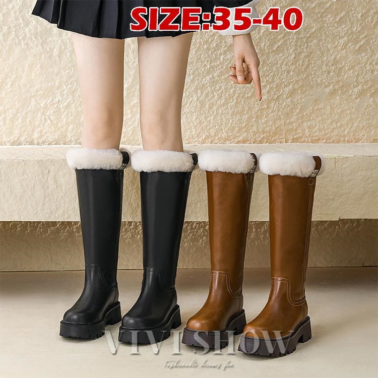 ロングブーツ レディース ブーツ ボア付き 暖かい 秋冬用 おしゃれ 痛くない 美脚 防寒 PU 新作 履きやすい ファスナー付き 滑りにくい