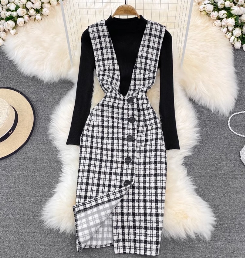 英国スタイル ワンピース オールインワン 膝丈 ひざ丈 袖なし ノースリーブ Vネック セミフレア スリム かわいい 大人可愛い きれいめ カジュアル 大人 上品 おしゃれ お洒落 レトロ 大人女子 4,306円