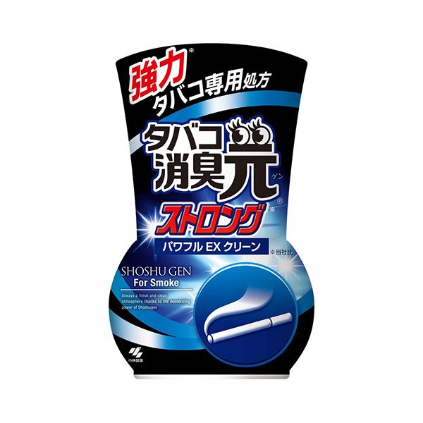 （まとめ）小林製薬 タバコ消臭元 ストロング パワフルEXクリーン 400ml 1個 [x10]