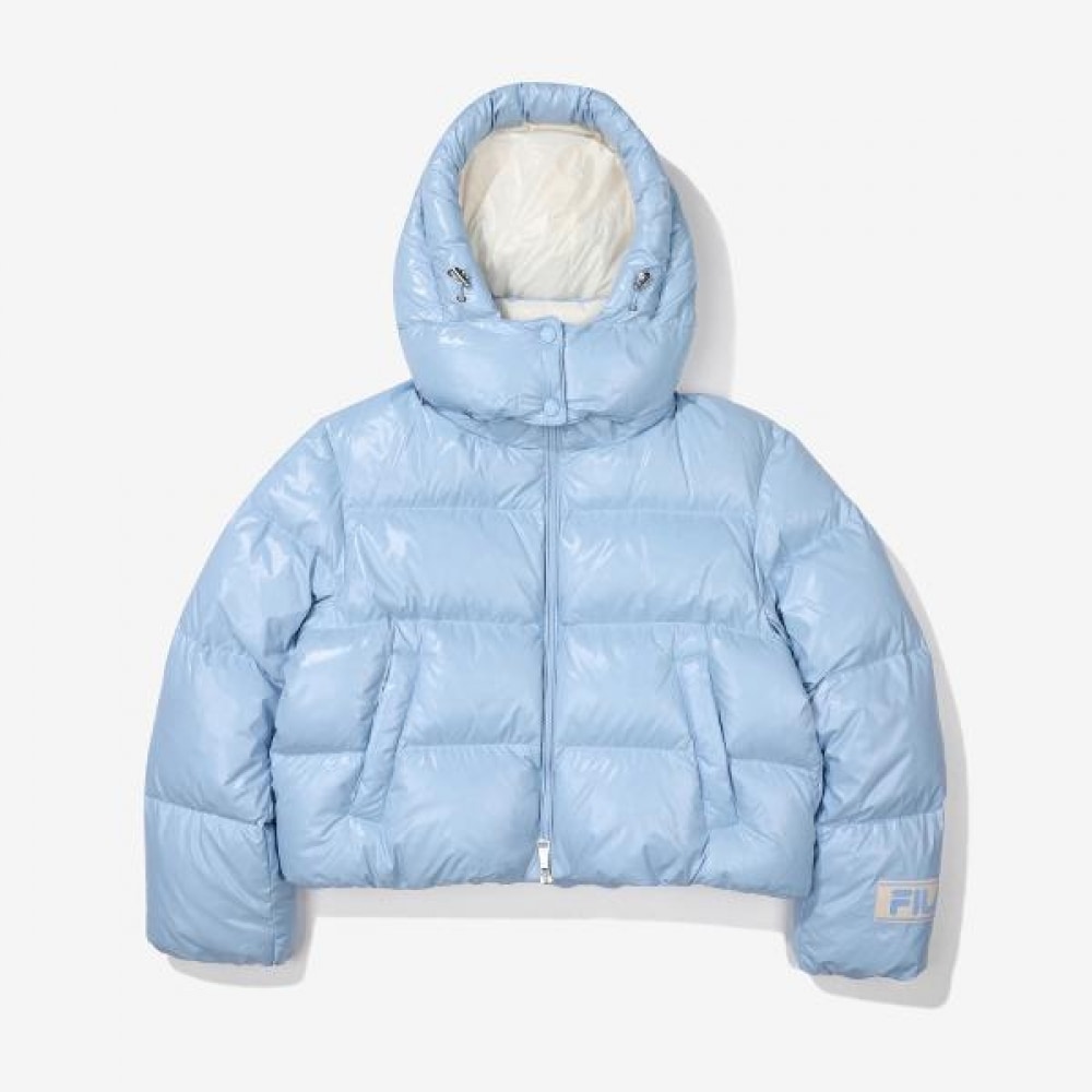 フィラ フード グースダウン ショートパディングジャケット LBU