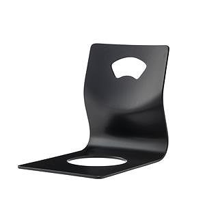 和風 座椅子/フロアチェア 4脚セット 取っ手付き ブラック 幅36奥行52高さ43cm リビング 座敷 和室 客室