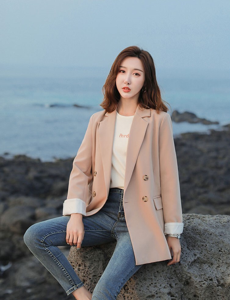 アウター ジャケット 上着 袖あり 襟付き 前開き かわいい 大人可愛い きれいめ シンプル カジュアル 大人 おしゃれ お洒落 かっこいい 大人可愛い 大人女子 こなれ感 無地 春 秋 20代