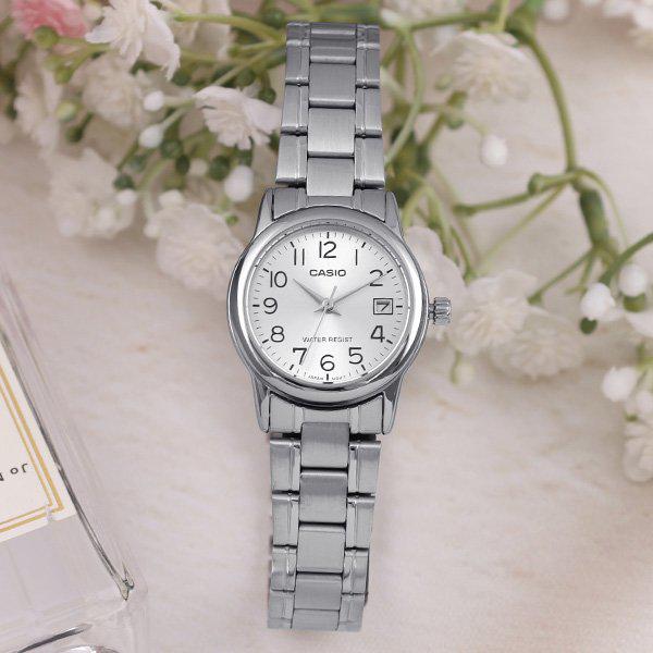 LTP-V002D-7B デイリーシンプルアナログ正装レディースメタル時計 d