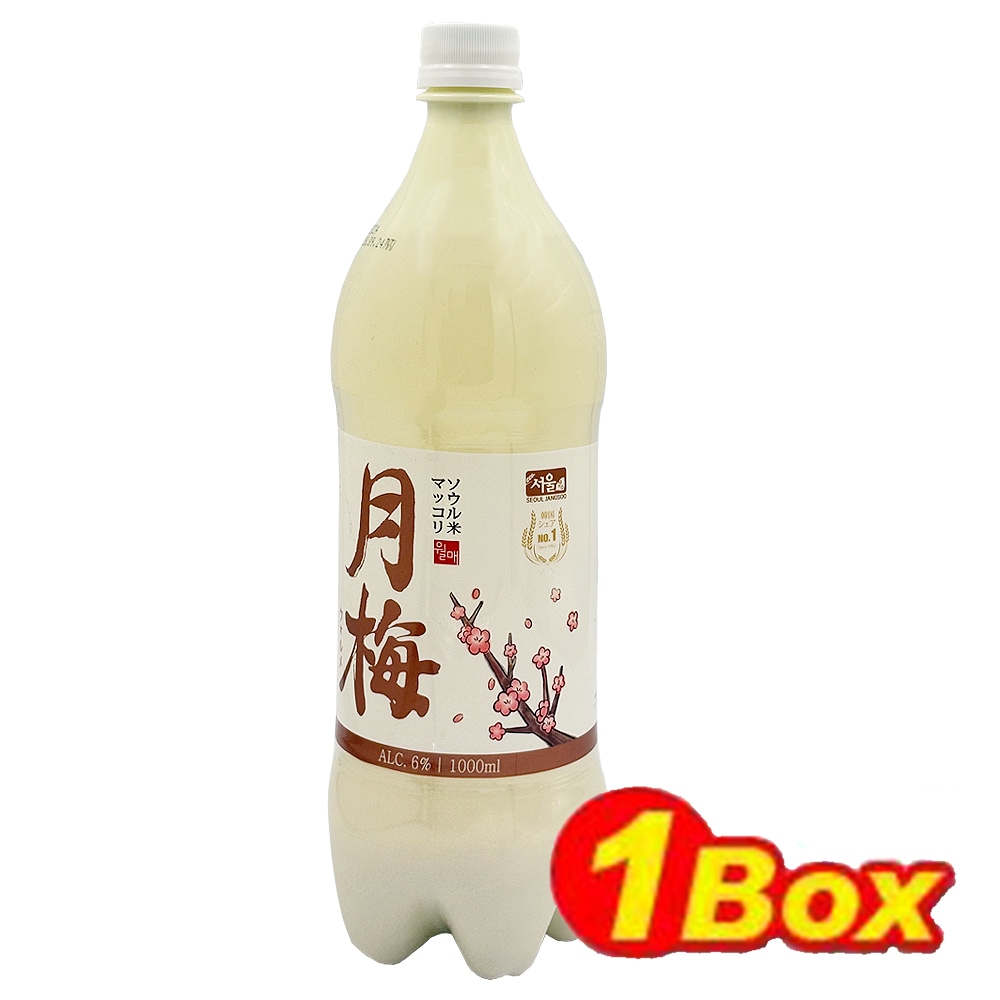 (ソウル) 月梅マッコリ (PT) 1L　1BOX ×12本セット　韓国食品/お酒176