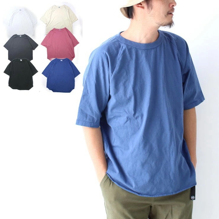 日本製 Tシャツ 無地 メンズ 5分袖 大きいサイズ メンズ ワラワラスポーツ WALLA WALLA SPORT 1/2 LOOSE BASEBALL TEE カットソー 5分袖 大阪 取り扱い店