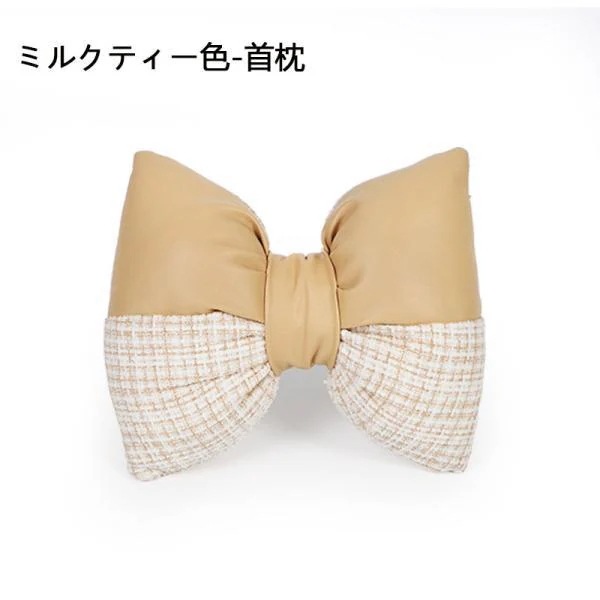 首枕 腰枕 車クッション リボン ネックパッド 車載 肩こり 首 頭痛 旅行用 首痛 腰 腰痛 車用 プレゼント ギフト お誕生日