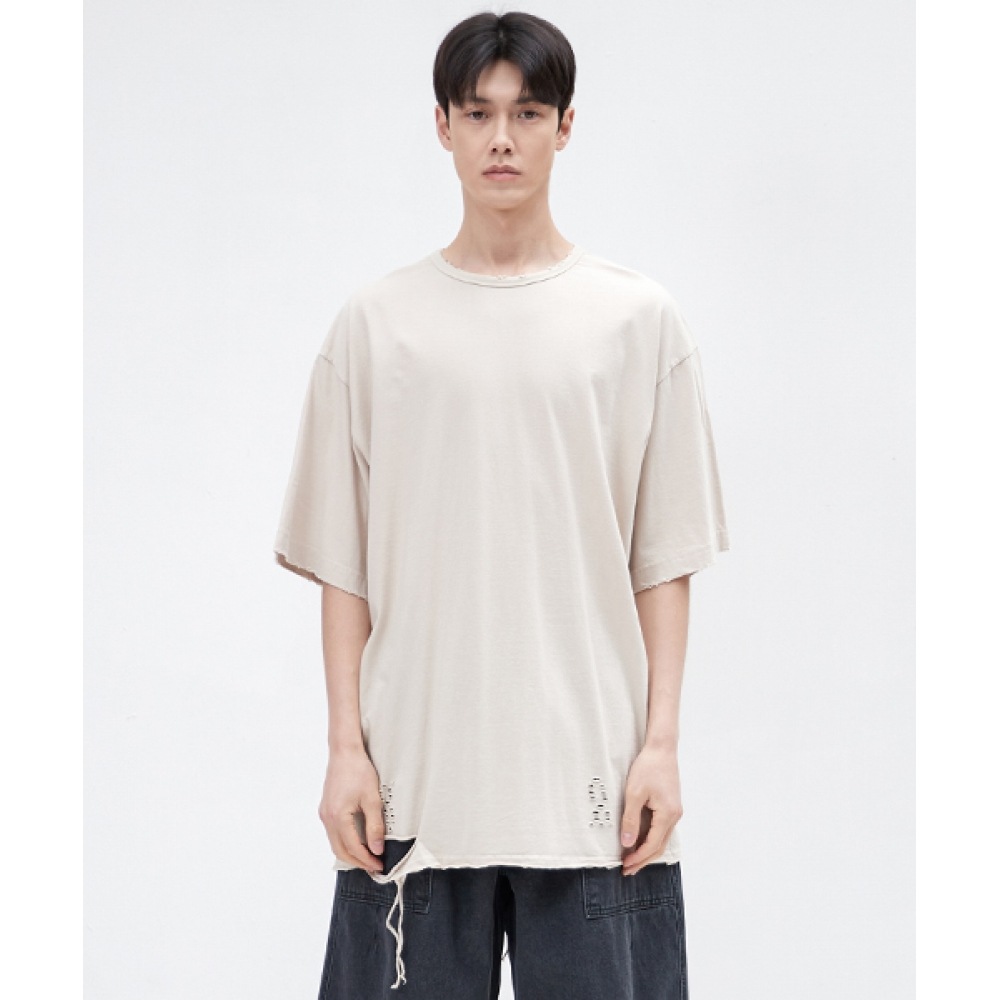 MINIMALPROJECTグランジ半袖Tシャツ（BEIGE）MST134