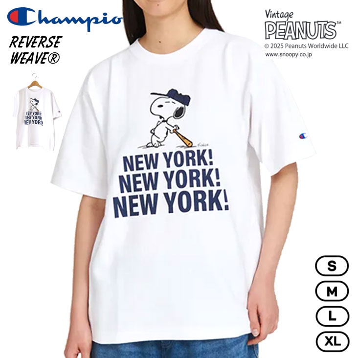 Champion チャンピオン Champion×PEANUTS プリント半袖Ｔ ショートスリーブTシャツ 25SS リバースウィーブ REVERSE WEAVE C3-B352