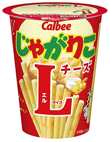他サイト： [じゃがりこ]カルビー じゃがりこチーズLサイズ 66g×12個 おやつ 間食 おつまみ ポテトチップスの商品画像