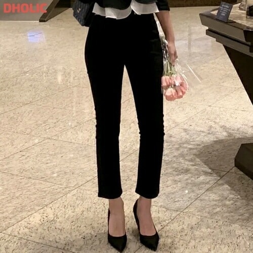 コットンブレンドスリットスキニーパンツ・1899519 4,452円