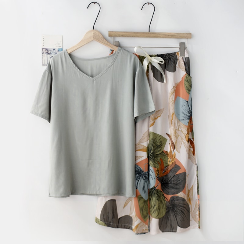 ルームウェア カットソー ひざ丈 半袖 Vネック ウエストゴム 上下セット 2点セット お得 かわいい 大人可愛い きれいめ シンプル カジュアル 大人 上品 おしゃれ アジアン エスニック