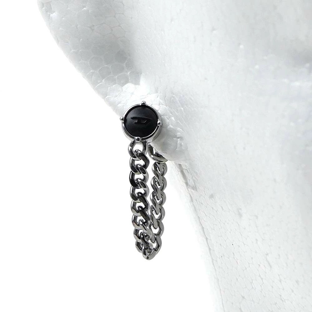 ディーゼル ピアス 片耳用 メンズ レディース ユニセックス アクセサリー シルバー ブラック DIESEL DX1500931