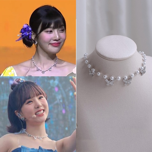 [レッドベルベットジョイ着用チョーカー] [韓国人気女性アイドル着用]Butterfly Waltz Choker 韓国女性アクセサリー デイリーアクセサリー ネックレス SNSで人気