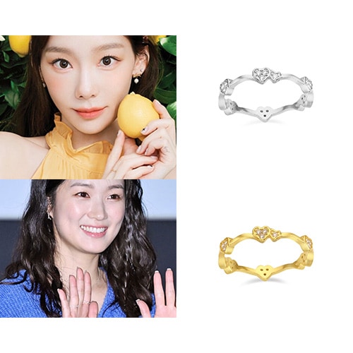 [キムヘユン 着用] ムードレースキュービックリング/人気ジュエリー 韓国ファッションスタイル デイリーアクセサリー SNSで人気