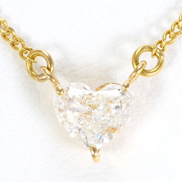 K18 18金 YG ネックレス ダイヤ 0.37 SI1 鑑別書 ジュエリー 中古