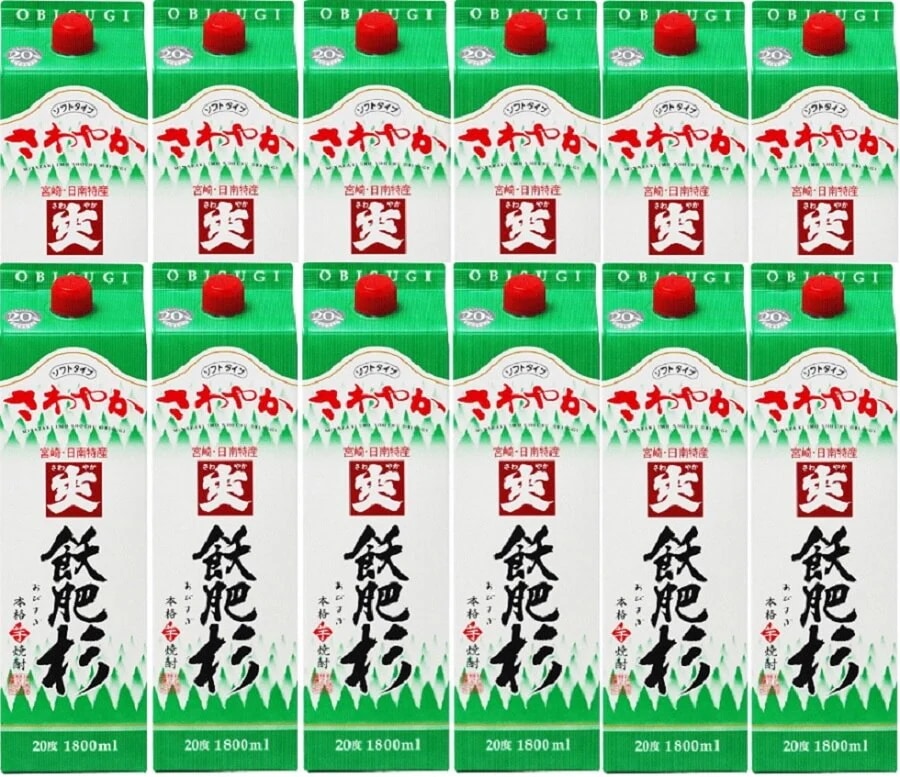 送料無料2ケース12本本格芋焼酎20爽（さわやか）飫肥杉1.8Lパック12本メーカー宮崎県：井上酒造（株） 14,256円