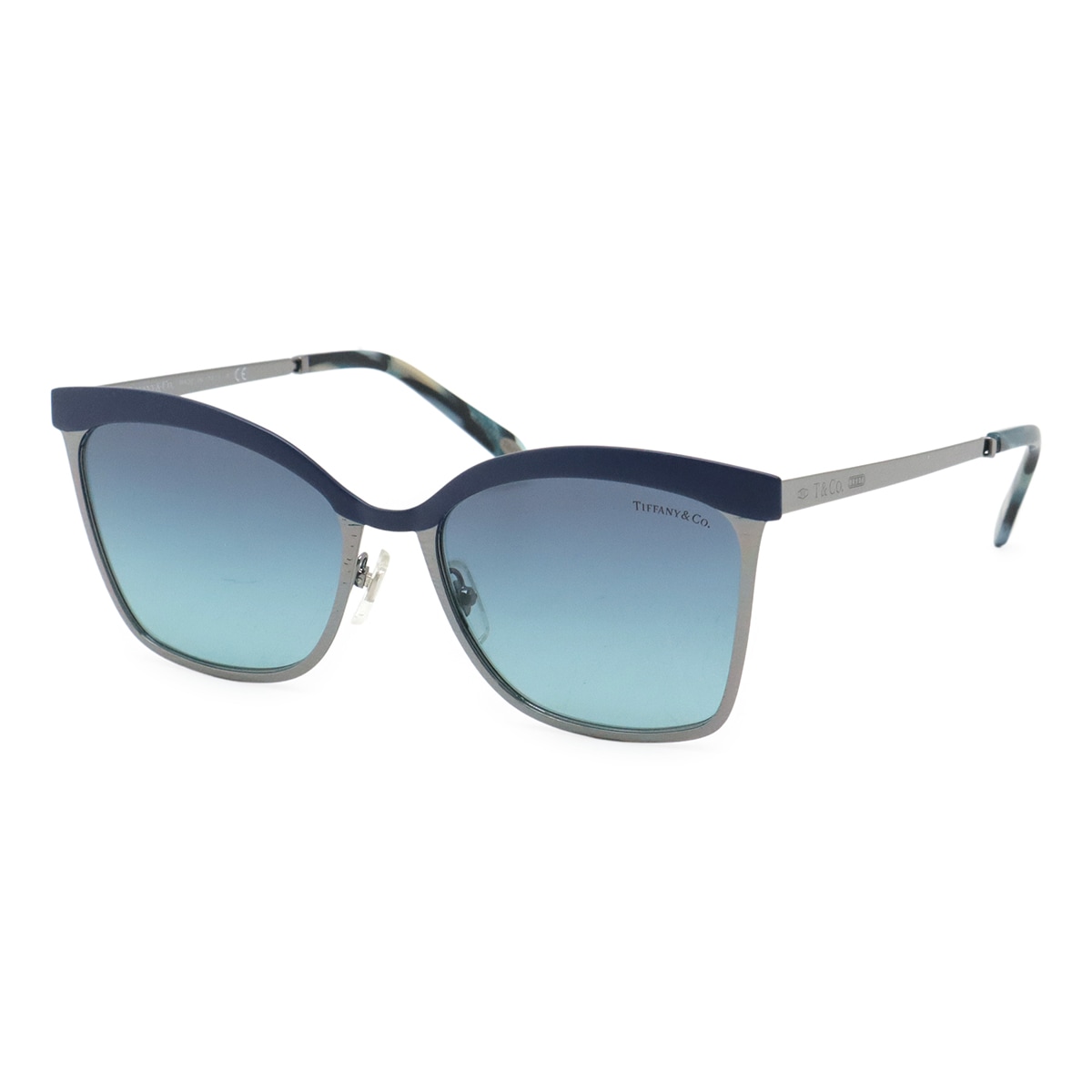 サングラス キャットアイ ブルーグラデーション ネイビー ブルー系マーブル TF306