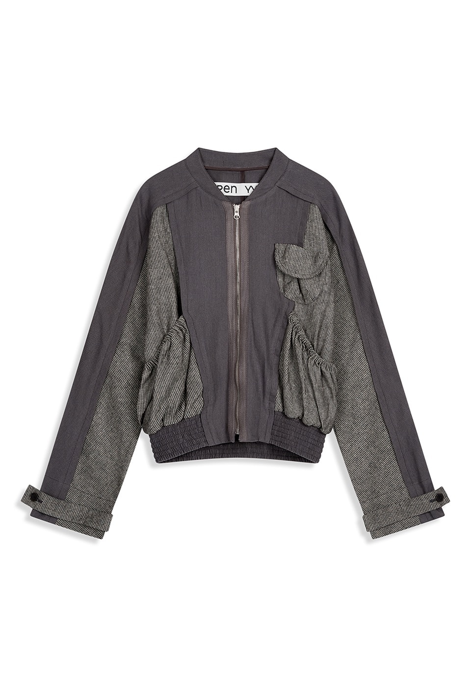 【OPEN Yy】 26SS LINEN PANELED BOMBER : MULTI