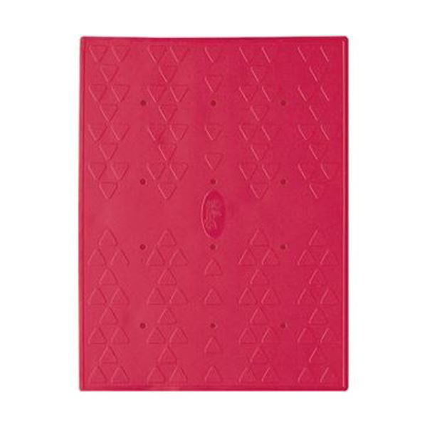 （まとめ）アロン化成 吸着すべり止めマット浴槽内用 C 2836cm レッド 535-128 1パック（2枚）5セット