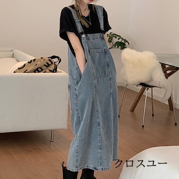 ジャンパースカート 大人 春 夏 秋 レディース デニム ジャンスカ サロペット ワンピース サロペット