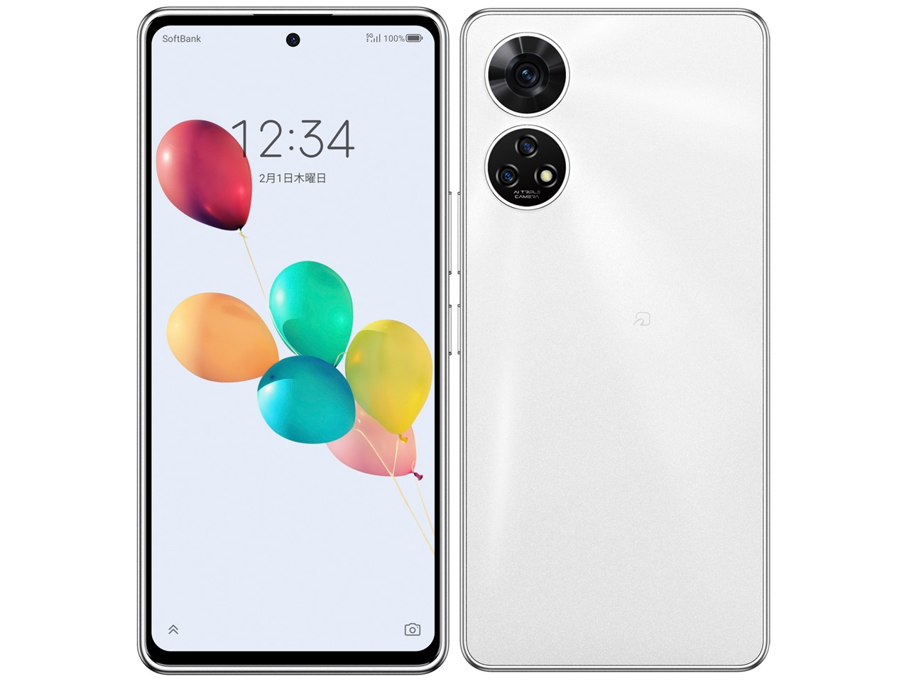 「新品」SIMフリー あんしんファミリースマホ SoftBank ホワイト 4GB 128GB 本体 A303ZT