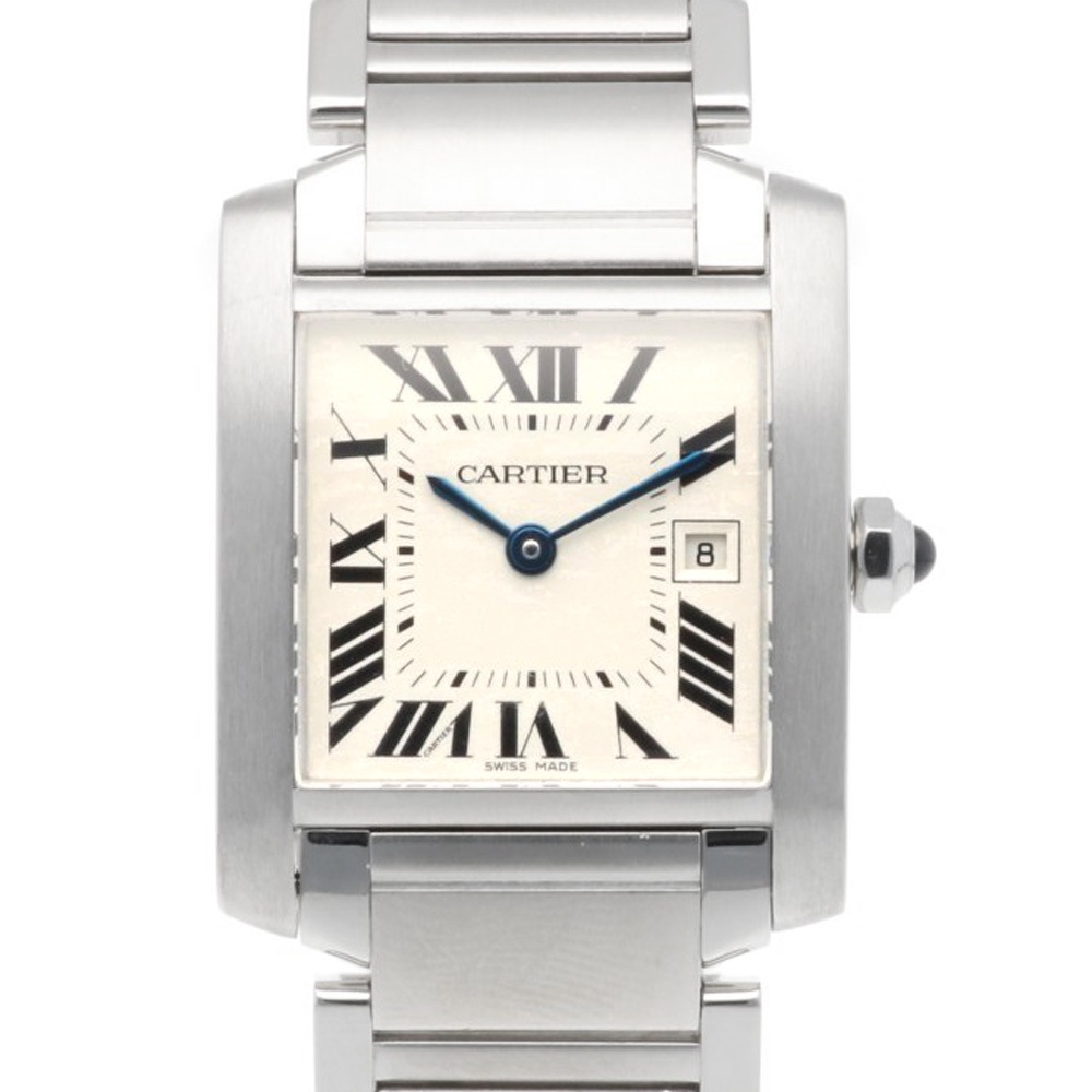 カルティエ タンクフランセーズ MM 腕時計 ステンレススチール 2465 クオーツ 1年保証 CARTIER 中古