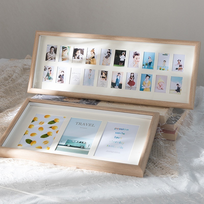 カスタマイズされたフォトフレームの組み合わせディスプレイスタンド卸売810インチ結婚式の写真子供用フォトフレーム壁掛け2個