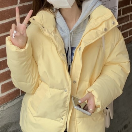 ダウンジャケット アウター ジャケット 上着 袖あり 長袖 襟付き スタンドカラー 前開き 厚手