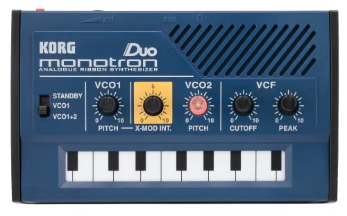 手のひらサイズ アナログ シンセサイザー monotron DUO シンプルなレイアウトで入門用に スピーカー内蔵 ヘッドフォン使用可 どこでも使えるコンパクトサイズ