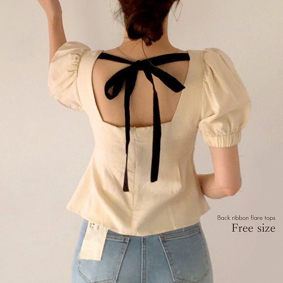 【値下げ】ドスディアス☆バックリボントップス 値下げ】ドスディアス☆バックリボントップス