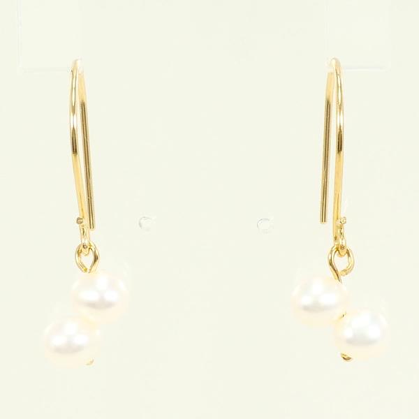 K18 18金 YG イエローゴールド ピアス パール 総重量約0.7g ジュエリー 中古