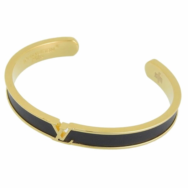 ルイヴィトン アクセサリー レディース ブレスレット LV イニシャル Sサイズ ゴールド×ブラック M1729S LOUIS VUITTON