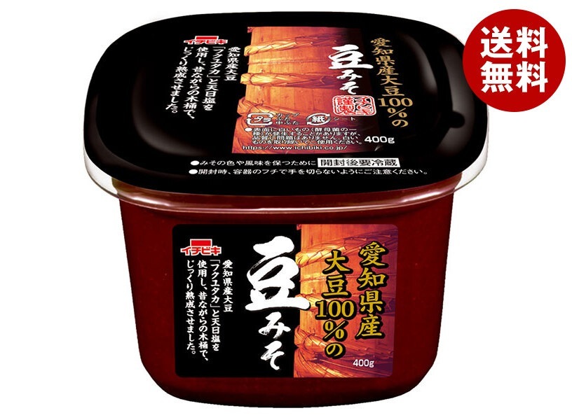 イチビキ 愛知県産大豆100%の豆みそ 400g×6個入×(2ケース)
