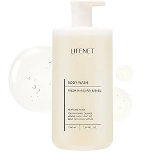 ライフネットボディウォッシュフレッシュマンダリン＆バジル1000ml1個