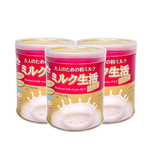 森永乳業 大人のための粉ミルク ミルク生活プラス 300g × 3缶 6,067円