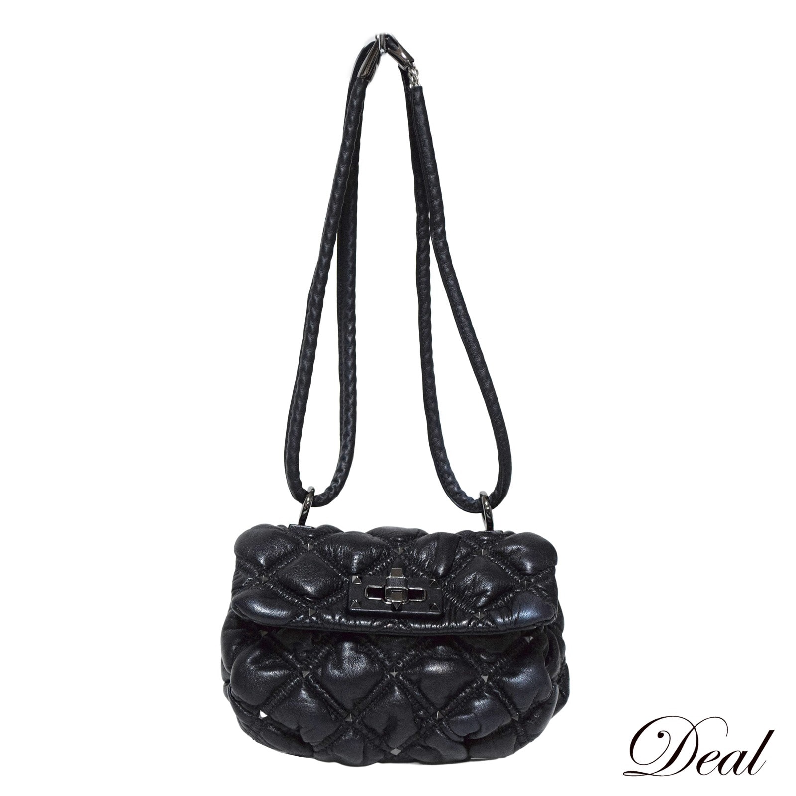 SALE ヴァレンティノ ガラヴァーニ スパイクミー ターンロック スタッズ VW2B0H79EFZ 0NO ブラック レディース ショルダーバッグ