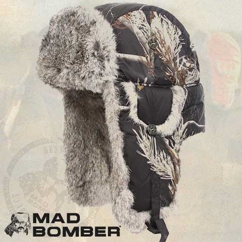 304RSBLK MAD BOMBER ロシア帽子 マッドボンバーハット ラビット ファー100％ 帽子 スキー帽子 アメリカブランド 防寒用 ボンバーハット パイロットキャップ 毛皮 冬帽子 キャ