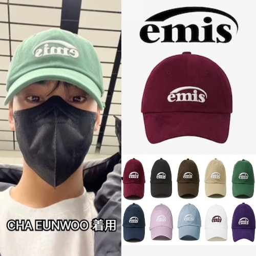 New Logo Emis ロゴ キャップ [10タイプ]韓国のファッションブランド emis 韓国芸能人チョン·ヘイン着用デニム帽子/ 芸能人帽子/ アイドル帽子