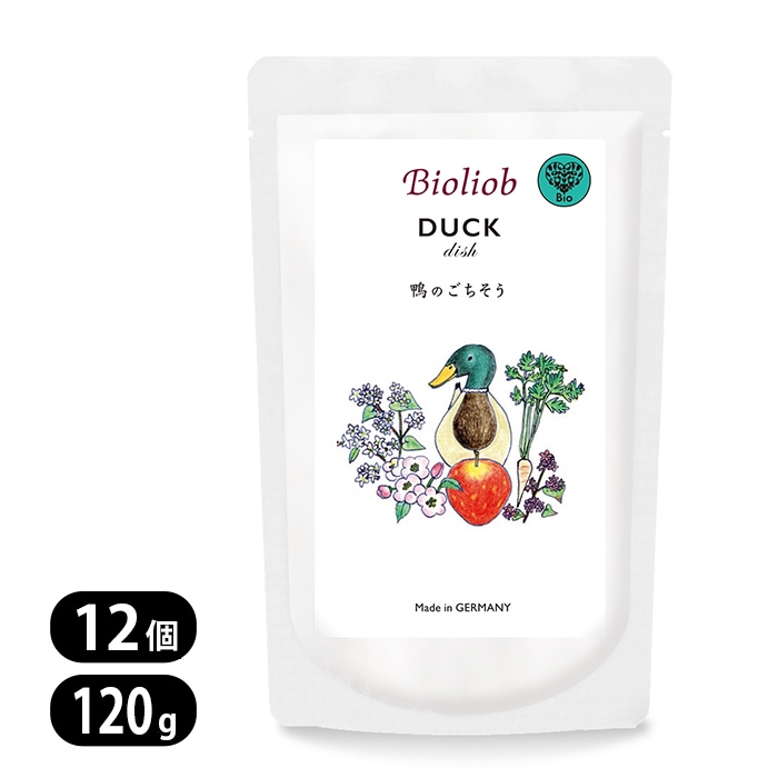 ビオリオーブ ダック ディッシュ 120g 12個セット Bioliob 犬用 ウェットフード 愛犬用栄養補助食 ドッグフード 3950
