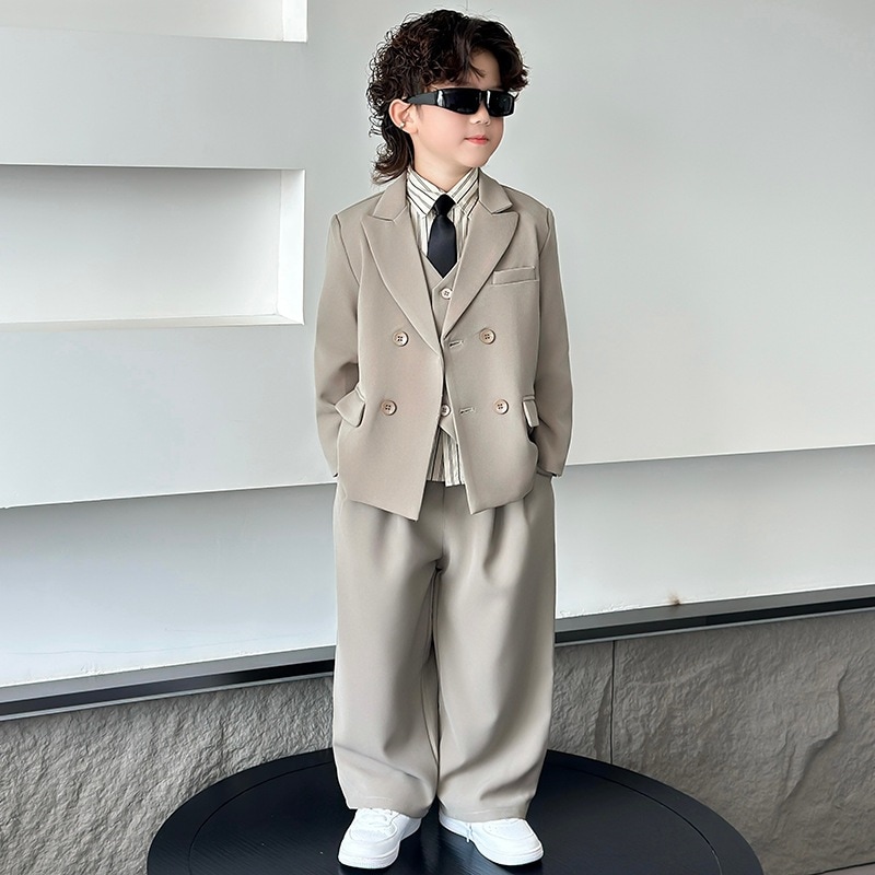 学園祭 結婚式 発表会 卒業入学 七五三子供服 タキシード スーツ 結婚 子供服 フォーマル 男の子カジュアルスーツハンサムトレンディフラワーガールウェディングドレス男の子ピアノ演奏スーツ