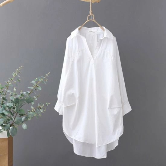 白シャツ レディース オフィス 長袖 白シャツロングレディース ロング シャツ シャツブラウス 50代 ロングシャツブラウス 夏 ブラウスシャツ コットンシャツ コットン 綿シャツ 綿100