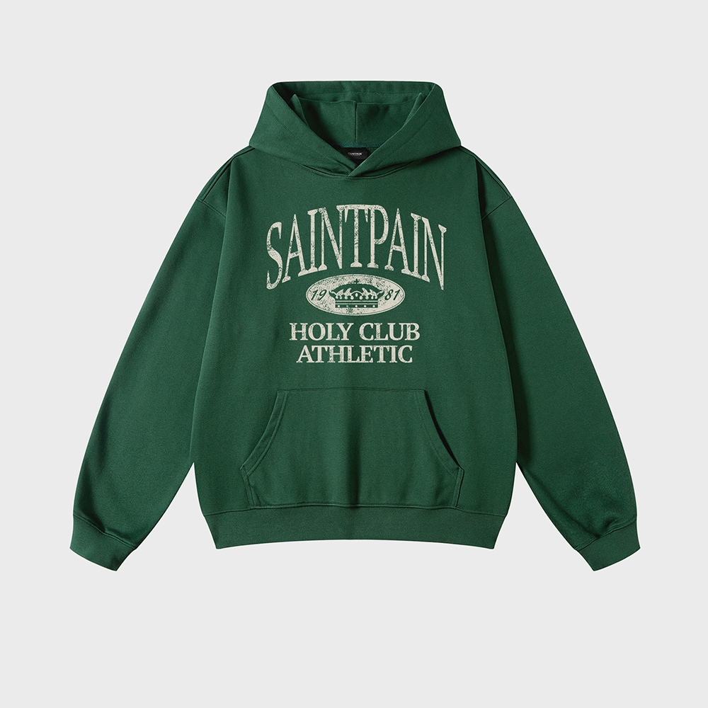 SP CROWN HEAVYWEIGHT OVERFIT HOODIE-GREEN
